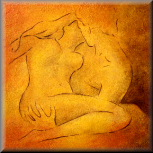 Burning Passion, Acrylic painting, Erotic pictures