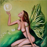 Green Fairy Absinthfee Gemälde