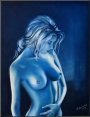 Aktmalerei Frauen blau, Ölgemälde
