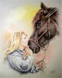 Portrait Pferd und Mensch