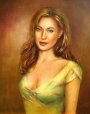 Angelina Jolie Portrait, handpainted oil painting