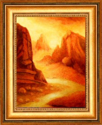 Landscape painting painting techniques oil painting with frame