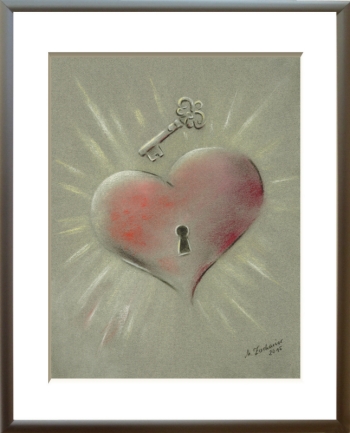 Schlüssel zum Herzen, spirituelle Kunst