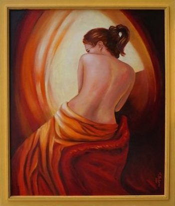 Femininity and light oil painting handpainted