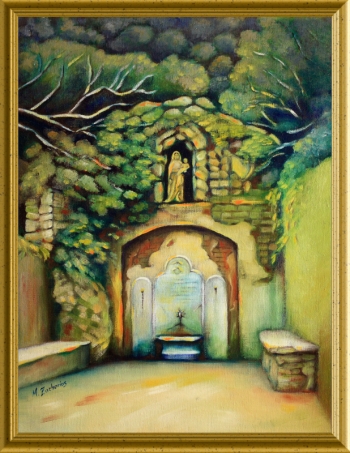 Heilige Quelle mit Madonna Malerei