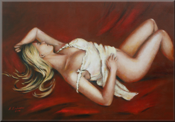 Schlafende Schönheit Erotik Malerei Frauen